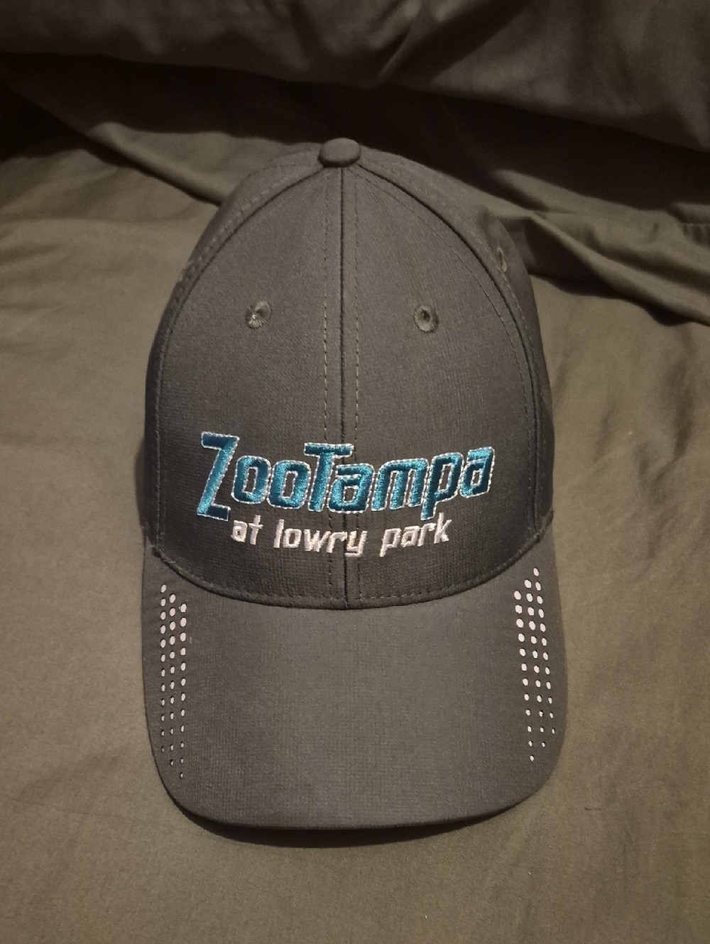 ZooTampa at Lowry Park Embroidered Gray Baseball Cap
